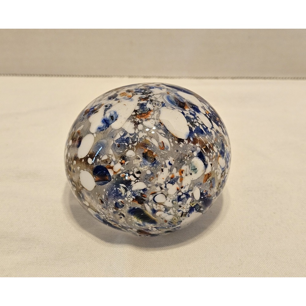 Art Glass Multicolor Paperweight  3"D